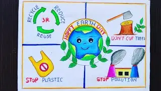 Earth Day Drawing|Earth Day Poster|Earth Day Chart|Earth Day Easy Drawing|Save Earth Drawing|Earth