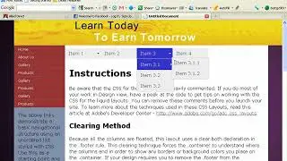 Dreamweaver CS5 Spry Menu Bar Chapter 6, Class 6.6 @shiz tech in urdu hindi