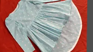 Frock style top cutting and stitching || High and low frock cutting and stitching