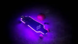 LED strip lights on electric skateboard YEEPLAY M2