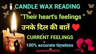 ♥️🕯️CANDLE WAX READING ♥️उनके दिल की भावनाएं क्या हैं अभी आपके लिए जानिये पूरा सच ♥️#tarot#timeless