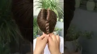 Hair 🎀 tutorial 💘#fyp #fypシ #girlhairstyle #hairstyle #summerhair #hairtutorial #hairbow #Shorts