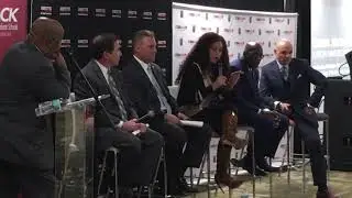 Arthur Aidala and Michelle Esquenazi adress questions at Jail Reform Discussion.