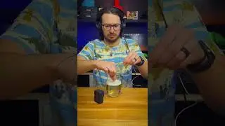 Dunking the Deity W.Lav Pro in hard seltzer #shorts #lavaliermicrophone #mictest #hooyah #asmrvideo