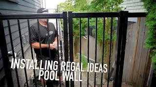 Installing Regal Ideas Pool Wall As a Fence || Dr Decks
