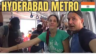 FOREIGNERS TOOK THE METRO IN HYDERABAD TO HITECH CITY 🇮🇳 RUSH OUR OR NOT