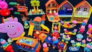 11 Minute Satisfying Unboxing, Peppa Pig Castle, Amusement Park Toys | ASMR Toy Review