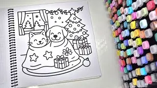 Can Christmas Coloring ASMR Help You Relax? 🎄✨ | No Talking
