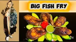 Huge Fish Cutting and Cooking |  Big Fish fry Recipe | Fish fry Recipe | Tuna fish cooking