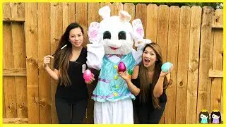 Easter Bunny Visits Pretend Play + Easter Egg hunt with Magic Wand!