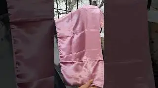 Satin Pillow Cover set of two with Scrunchies and Bonnet from #meesho #unboxing #pillowcover #bonnet