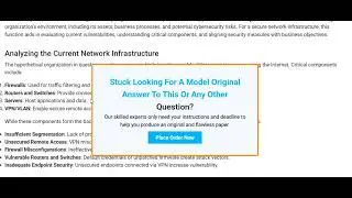 Prescribing a Secure Network Infrastructure Plan Using the NIST Cybersecurity Framework