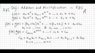 Group Theory 69, Polynomial Rings