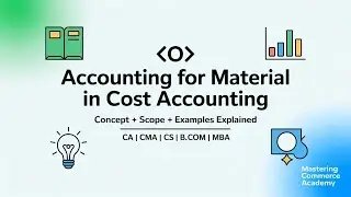 Accounting for Material in Cost Accounting | Meaning, Concept, Scope, Examples | CA/CMA/CS/B.Com