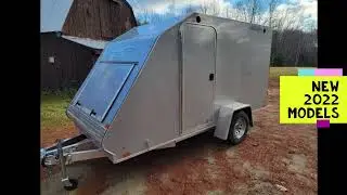 Hybrid Snowmobile and ATV Trailers, rear ramp, in stock at One Stop Trailer Shop NH