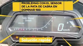 COMO SOLUCIONAR LA FALLA CON EL SENSOR EN LA PATA DE CABRA DE LA DOMINAR 400. SIDE STAND.