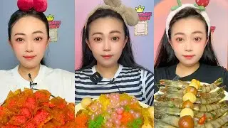 Extreme Colorful Snack ASMR Mukbang | Spicy Crunchy Egg Mix & Chinese Eating Sounds #305