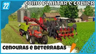 Plantio e Colheita de CENOURA, BETERRABA e CHERIVIA da DLC Premium Expansion no Farming Simulator 22