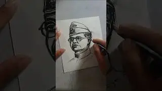 netaji Subhash Chandra Bose drawing #art #drawing #subhaschandrabose #shorts