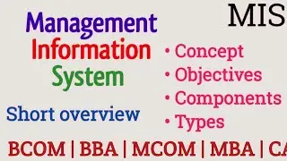 MIS | Management Information System | Types of MIS | Objectives of MIS 