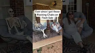 Backyard patio rocking chair #rockingchair #outdoorfurniture #furniturefinds #backyardvibes
