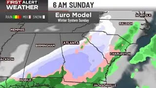 Weather model shows possibility of snow across metro Atlanta Sunday
