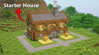 Minecraft Starter House Tutorial (Easy Survival Build) #minecraft #eye4steel