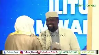 SHEKH WALID NA SHEKH MZIWANDA WAJIPATIA ZAWADI YA PESA NA SIMU UZINDUZI WA MASHINDANO YA AL-HIKMA