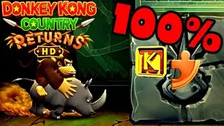 1-3 Tree Top Bop 🐵 Donkey Kong Country Returns HD 100% Walkthrough 🐵 (All Puzzle Pieces + Letters)