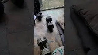 100kg and 80kg dumbbells. Si Fu Charles Watters. Iron shirt.