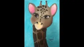 COMO PINTAR JIRAFA - TIZAS PASTEL