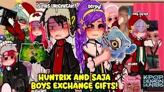 HUNTRIX & SAJA BOYS Exchange Gifts! || KPOP Demon Hunters || Ships + Funny Skit || Part 2/2 || GACHA