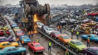 Inside the World&rsquo;s Largest Car Graveyard : How Tons of Old Cars Are Turned into Scrap Metal