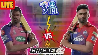 दिल्ली कैपिटल्स vs राजस्थान रॉयल्स | LIVE - Cricket 19 | IPL 2022 | - GAMERBYTE