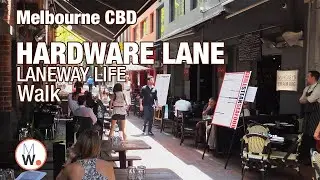Melbourne CBD: Hardware Lane Walk🚶&zwj;♀️【4k】