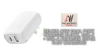 Зарядное устройство Belkin 42 Вт с двумя портами, USB-C + USB-A, сверхбыстрая зарядка