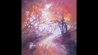 Hope Springs Eternal abstract autumn painting by Gill Bustamante #britishartist #autumncolors #art