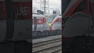 801111 and 801112 departing Doncaster with a LNER Azuma service to Leeds #train #lner