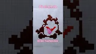 Como Dibujar al BEBE TAZMANIA en pixel art Tutorial paso a paso#como #pixelart #draw #chavokart #art