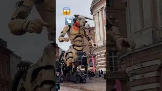 Giant Minotaur Statue Takes Over the City! 😱🦸&zwj;♂️ #Shorts