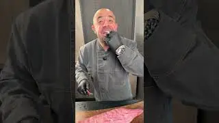 Chef Mario brings the biggest filet from Japan to Carneo.