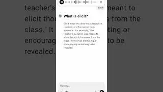 What is elicit?