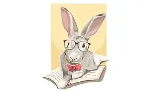 Time Lapse Adobe Illustrator : Bunny vector illustration