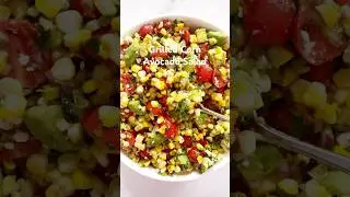 Grilled Corn Avocado Salad #saladrecipe #salad #vegetarianrecipes #grilling