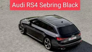 Audi RS4 B9 Sebring Black 2023. Exterior and interior. Amazing black interior.