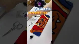Satisfying moment | Watch me pack this keyboard rug~ #keyboard #anime #pokemon #tufting #rug