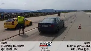 #116 BMW 330 Ci, 170 kW - POWER FEST DRAG WARS SK vs.CZ, 25.07.2020