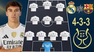 ⚽ REAL MADRID VS BARCELONA 🔥 REAL MADRID PREDICTED LINEUP (4-3-3) SUPERCOPA DE ESPANA 25/26