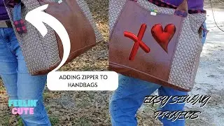 SEW ZIPPER IN A HANDBAG LIKE A PRO! Easy Sewing Project #23