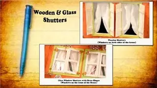 How to make a Miniature House Tutorial. (Part 5) 'Wood Shutters & Glass Shutters with Brass Hinge